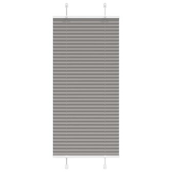 Pliss&eacute; rolgordijn 60x150 cm stofbreedte 59,4 cm antraciet 1
