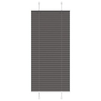 Pliss&eacute; rolgordijn 55x100 cm stofbreedte 54,4 cm polyester zwart 1