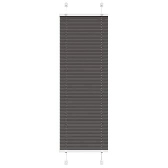 Pliss&eacute; rolgordijn 45x150 cm stofbreedte 44,4 cm polyester zwart 1