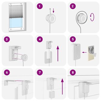 Pliss&eacute; rolgordijn 45x150 cm stofbreedte 44,4 cm polyester zwart 5