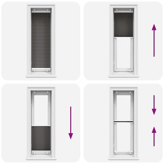 Pliss&eacute; rolgordijn 45x150 cm stofbreedte 44,4 cm polyester zwart 7