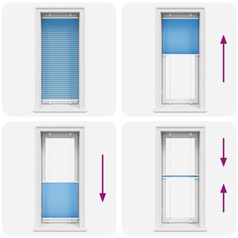 Pliss&eacute; rolgordijn 55x150 cm stofbreedte 54,4 cm polyester blauw 5