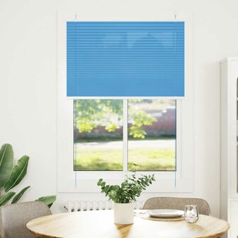 Pliss&eacute; rolgordijn 85x150 cm stofbreedte 84,4 cm polyester blauw 2