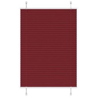 Pliss&eacute; rolgordijn 95x150 cm stofbreedte 94,4 cm bordeauxrood 1