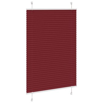 Pliss&eacute; rolgordijn 95x150 cm stofbreedte 94,4 cm bordeauxrood 3