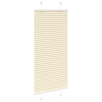 Pliss&eacute; rolgordijn 60x100 cm stofbreedte 59,4 cm polyester cr&egrave;me 3