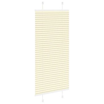 Pliss&eacute; rolgordijn 60x100 cm stofbreedte 59,4 cm polyester cr&egrave;me 4