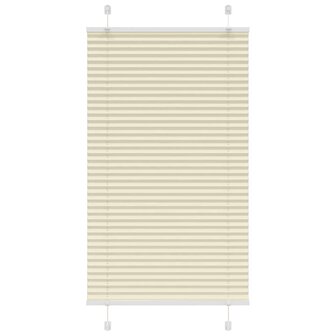 Pliss&eacute; rolgordijn 80x100 cm stofbreedte 79,4 cm polyester cr&egrave;me 1