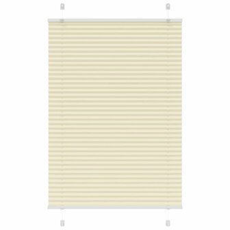 Pliss&eacute; rolgordijn 95x100 cm stofbreedte 94,4 cm polyester cr&egrave;me 1