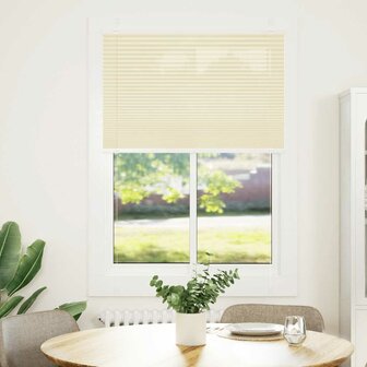 Pliss&eacute; rolgordijn 95x100 cm stofbreedte 94,4 cm polyester cr&egrave;me 2
