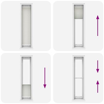 Pliss&eacute; rolgordijn 40x200 cm stofbreedte 39,4 cm polyester 7