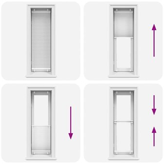 Pliss&eacute; rolgordijn 40x150 cm stofbreedte 39,4 cm polyester wit 7