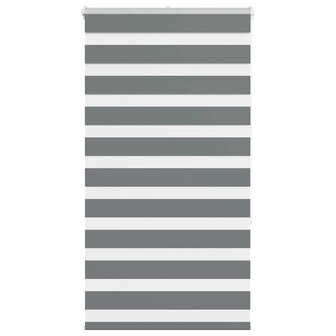 Zebra rolgordijn 75x150 cm stofbreedte 70,9 cm donkergrijs 1