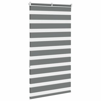 Zebra rolgordijn 75x150 cm stofbreedte 70,9 cm donkergrijs 4