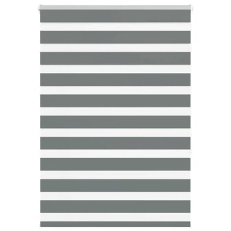 Zebra rolgordijn 95x150 cm stofbreedte 90,9 cm donkergrijs 1