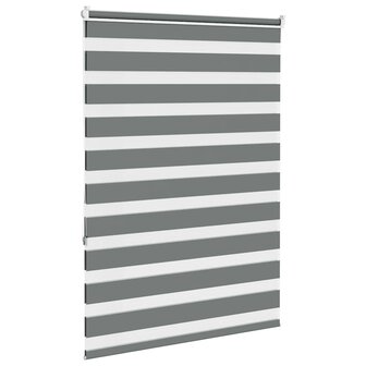 Zebra rolgordijn 95x150 cm stofbreedte 90,9 cm donkergrijs 4