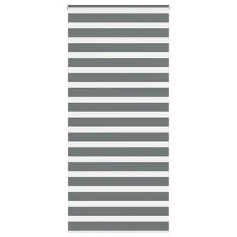 Zebra rolgordijn 105x230 cm stofbreedte 100,9 cm donkergrijs 1