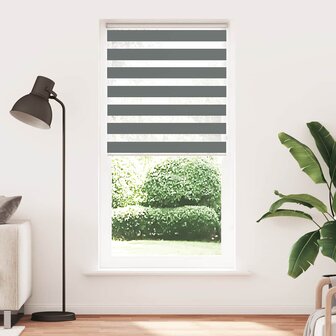 Zebra rolgordijn 105x230 cm stofbreedte 100,9 cm donkergrijs 2