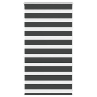 Zebra rolgordijn 75x100 cm stofbreedte 70,9 cm zwart 1