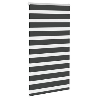 Zebra rolgordijn 75x100 cm stofbreedte 70,9 cm zwart 3