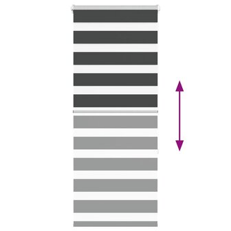 Zebra rolgordijn 65x150 cm stofbreedte 60,9 cm zwart 5