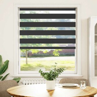 Zebra rolgordijn 95x150 cm stofbreedte 90,9 cm zwart 2