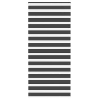 Zebra rolgordijn 95x200 cm stofbreedte 90,9 cm zwart 1