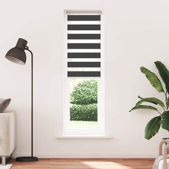 Zebra rolgordijn 60x230 cm stofbreedte zwart 55,9 cm 2