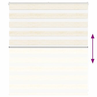 Zebra rolgordijn 135x100 cm stofbreedte 130,9 cm marmerbeige 5