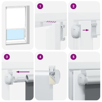 Rolgordijn verduisterend 75x130cm stofbreedte 70,7 cm polyester 5