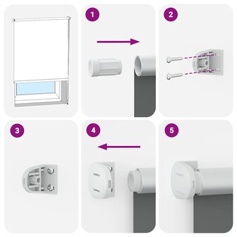 Rolgordijn verduisterend 75x130cm stofbreedte 70,7 cm polyester 6