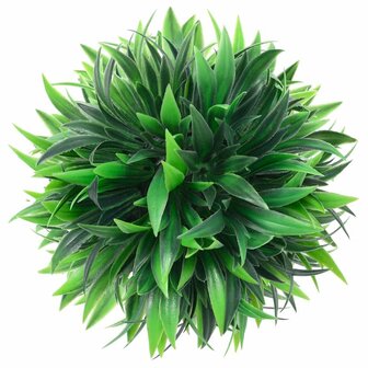 Kunstbuxusballen met LED-verlichting 2 st 20 cm groen 2