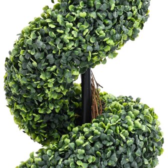 Kunstplant met pot buxus spiraal 59 cm groen 3