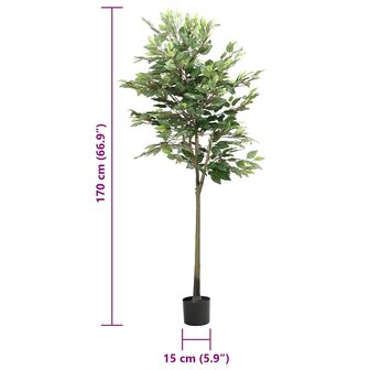 Kunstfuxus boom 756 bladeren 170 cm groen 5