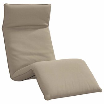 Ligstoel inklapbaar 175x54x8,5 cm oxford stof taupe 2