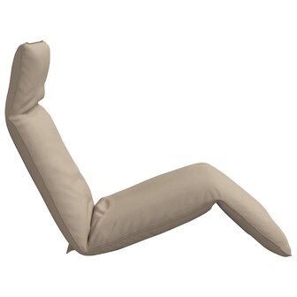 Ligstoel inklapbaar 175x54x8,5 cm oxford stof taupe 5