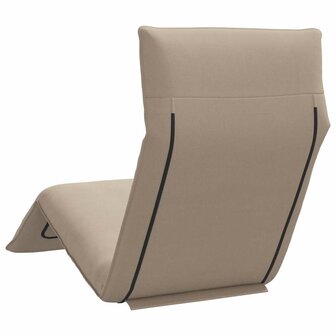 Ligstoel inklapbaar 175x54x8,5 cm oxford stof taupe 6