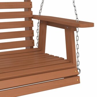 Tuinschommelbank met metalen kettingen massief vurenhout bruin 7