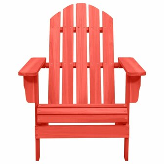 Tuinstoel Adirondack massief vurenhout rood 2
