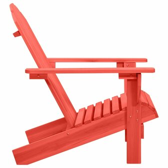 Tuinstoel Adirondack massief vurenhout rood 3