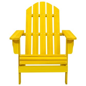 Tuinstoel Adirondack massief vurenhout geel 2