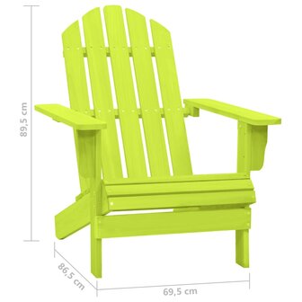 Tuinstoel Adirondack massief vurenhout groen 6
