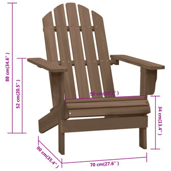 Tuinstoel hout bruin 6