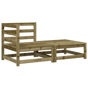 Tuinhoekbank met kussens en voetenbank 4