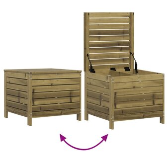 Tuinvoetenbank 62x63,5x53,5 cm ge&iuml;mpregneerd grenenhout 7