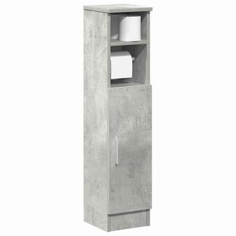 Badkamerkast met rolhouder 20,5x22x90 cm betongrijs 1