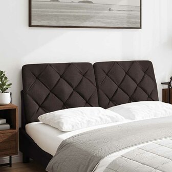 Hoofdbordkussen 120 cm stof donkerbruin 2