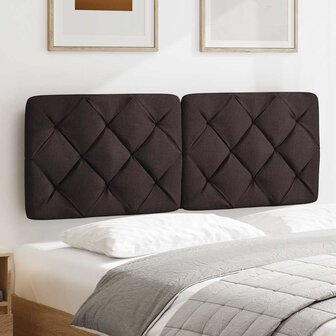 Hoofdbordkussen 120 cm stof donkerbruin 3