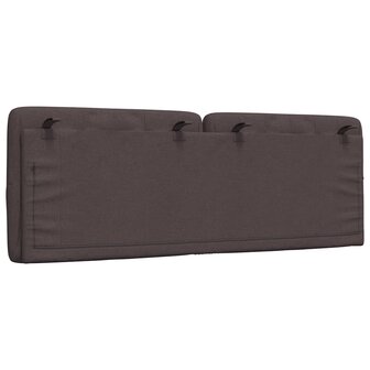 Hoofdbordkussen 120 cm stof donkerbruin 6