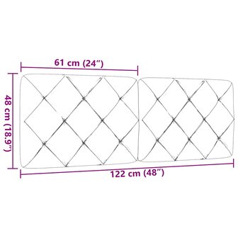 Hoofdbordkussen 120 cm stof donkerbruin 9